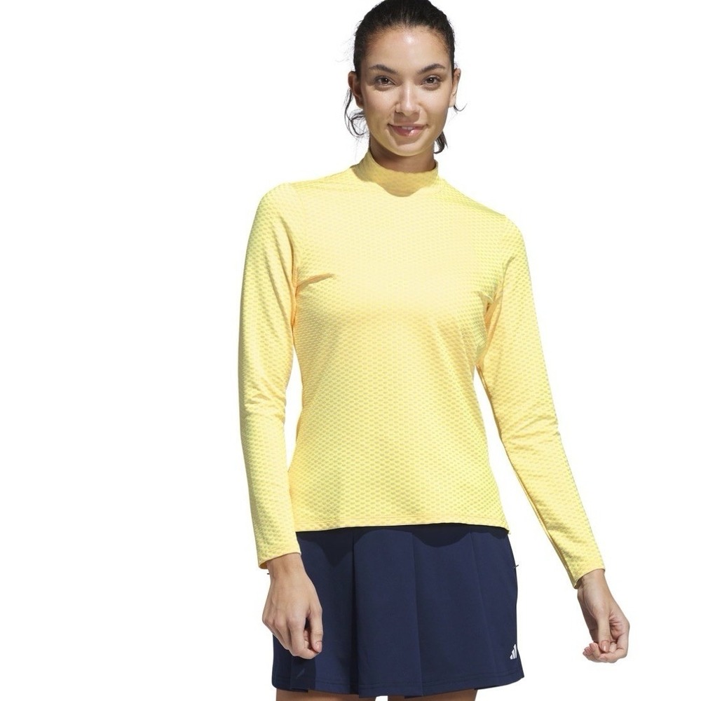 Adidas Women's‎ Beyond Two Tone Mesh Long Sleeve Shirt, Pure Sulfur, Medium